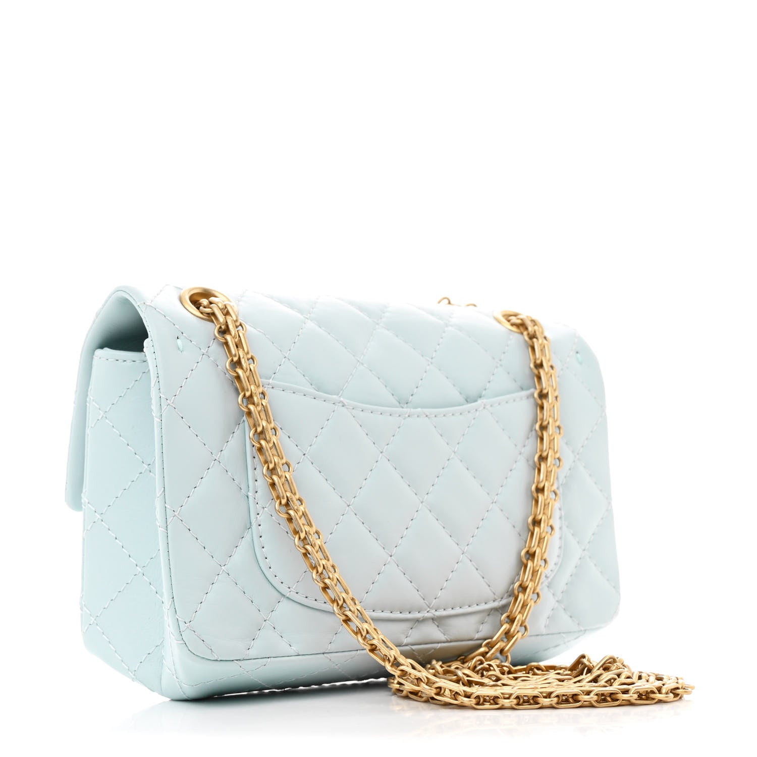 Chanel Aged Calfskin Quilted 2.55 Reissue Mini Flap Light Blue 3 of 10