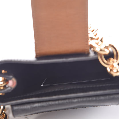 Burberry Derby Calfskin Small Square Buckle Belt Bag Black Tan 6 of 11