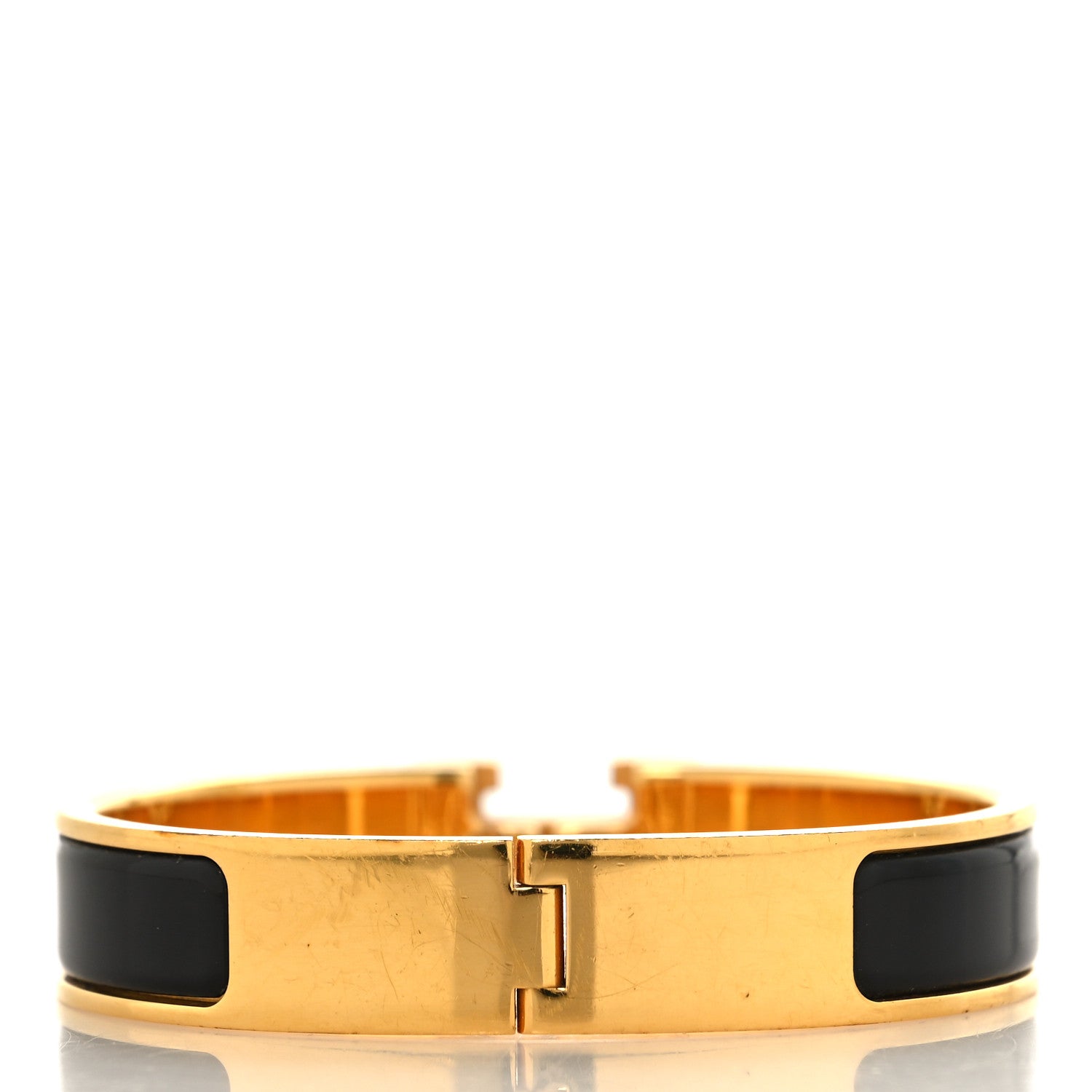 Hermes Enamel Narrow Clic Clac H Bracelet PM Black 3 of 4