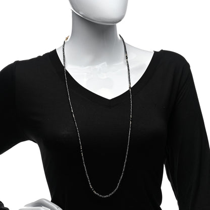David Yurman 18K Yellow Gold Hematine Black Onyx Cable Berries Tweejoux Necklace 36" 2 of 6
