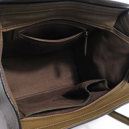 Celine Drummed Leather Micro Luggage Bag Jungle 5 of 9