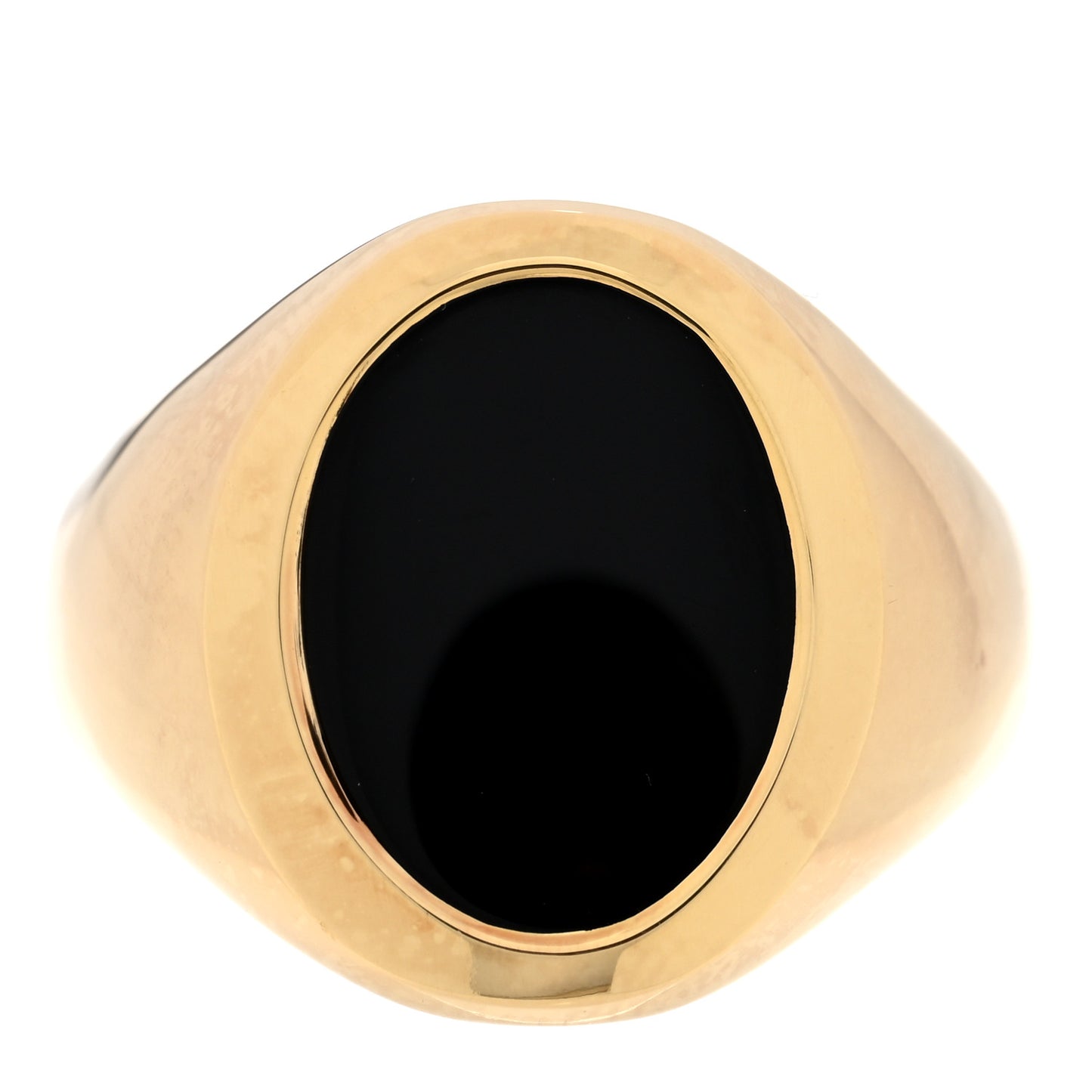 18K Yellow Gold Onyx Signet Ring 63 10.5