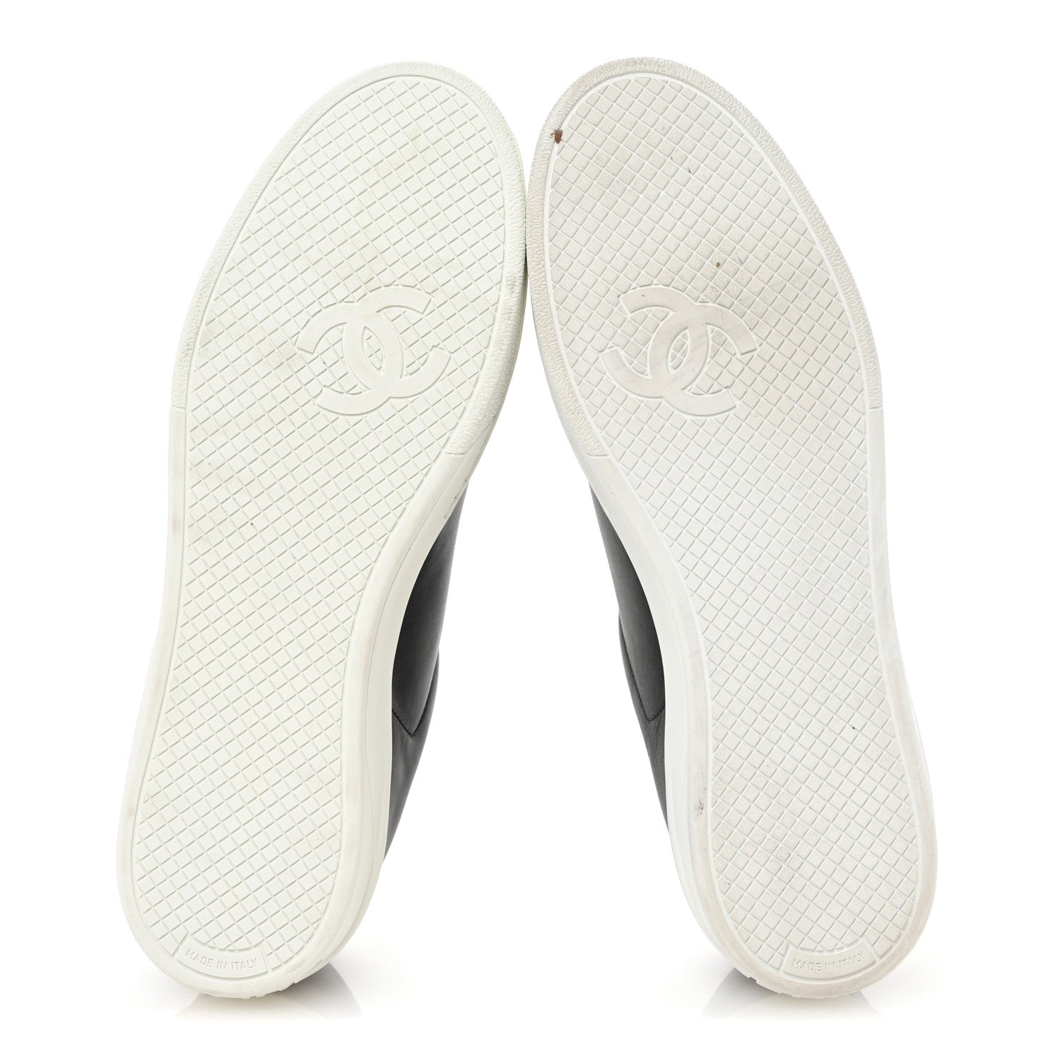 Chanel Calfskin CC Womens Sneakers 40 Black 6 of 10