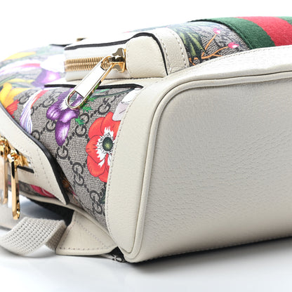 Gucci GG Supreme Monogram Flora Web Small Ophidia Day Backpack White 8 of 9