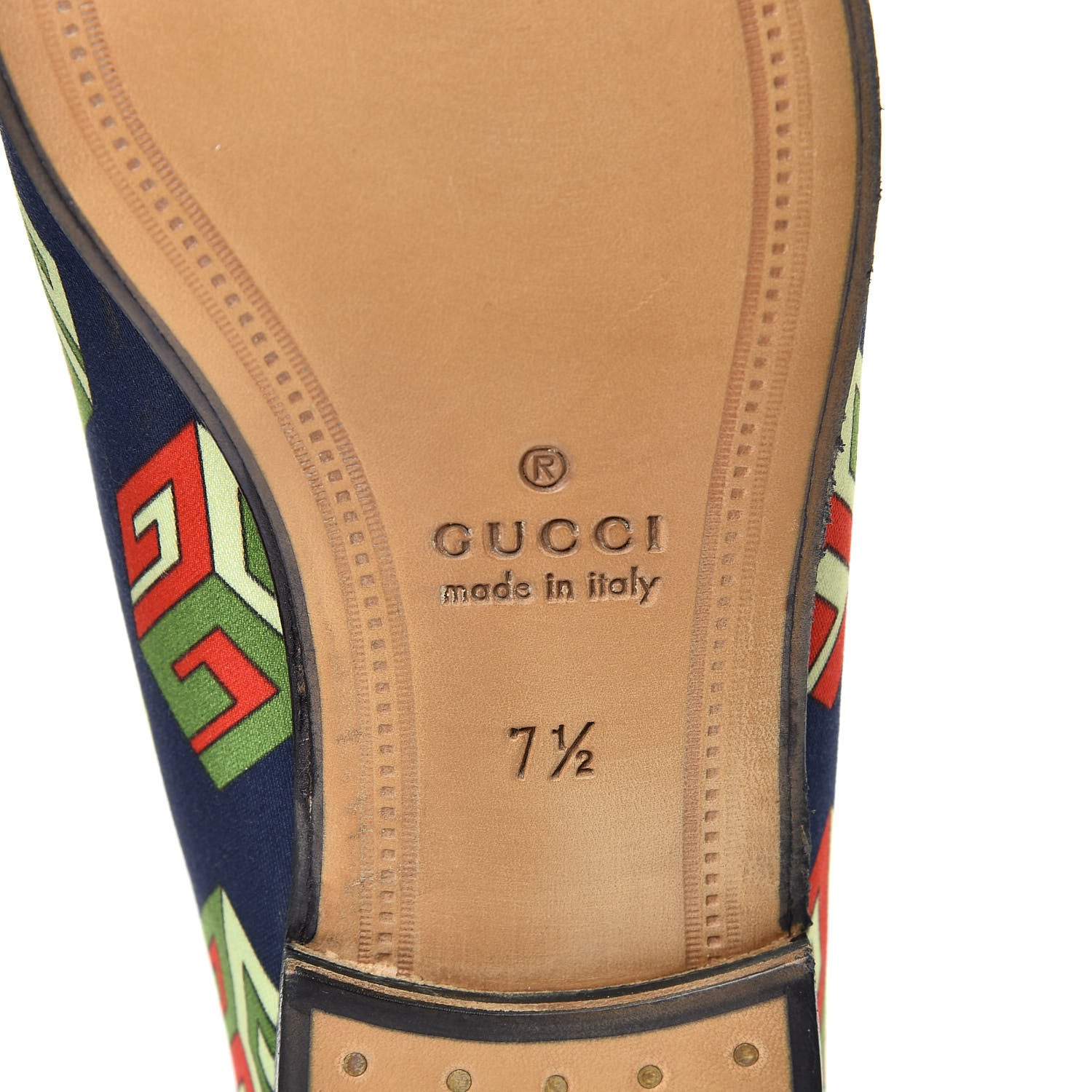 Gucci Satin Lambskin Mini GG Wallpaper Mens Brixton Horsebit Loafers 7.5 Royal Blue Blue Agata 6 of 9