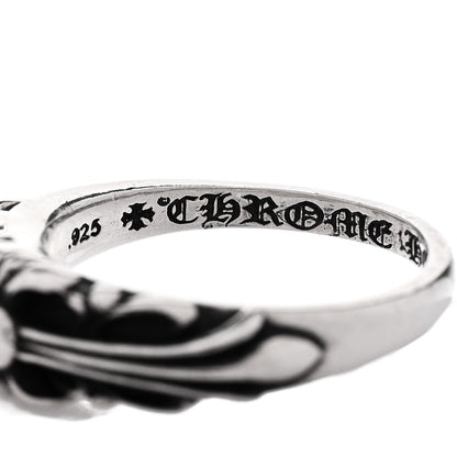 Chrome Hearts Sterling Silver Narrow Floral Cross Band Ring 49 4.75 5 of 6