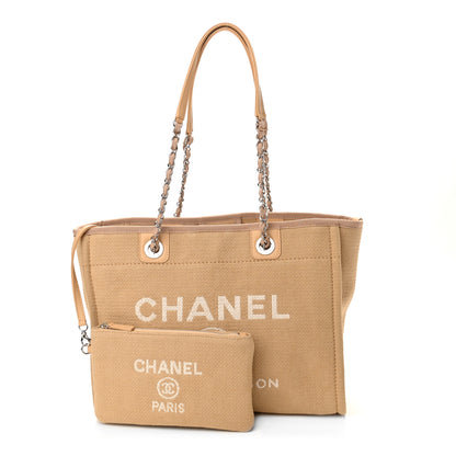 Chanel Mixed Fibers Small Deauville Tote Beige 1 of 11