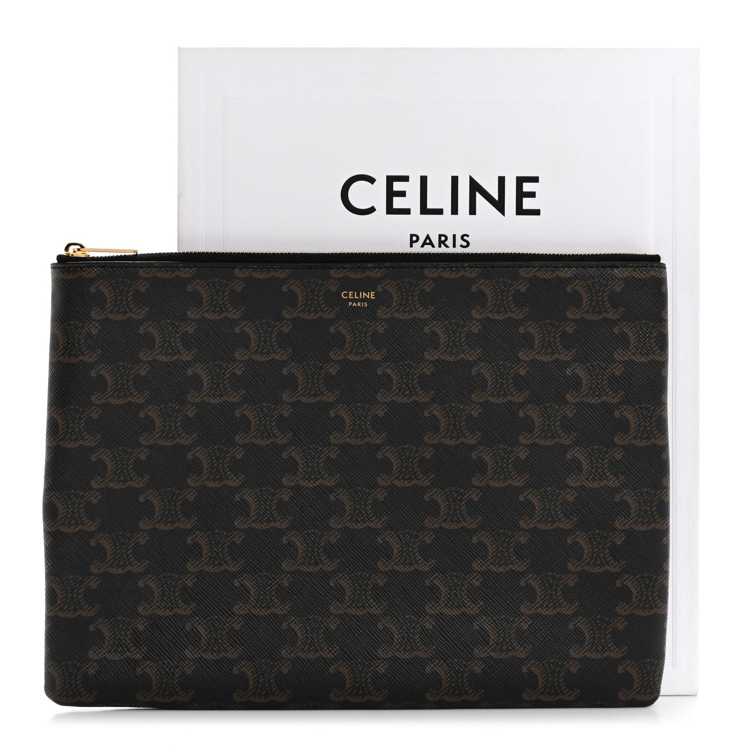 Celine Triomphe Canvas Pouch Black 7 of 7