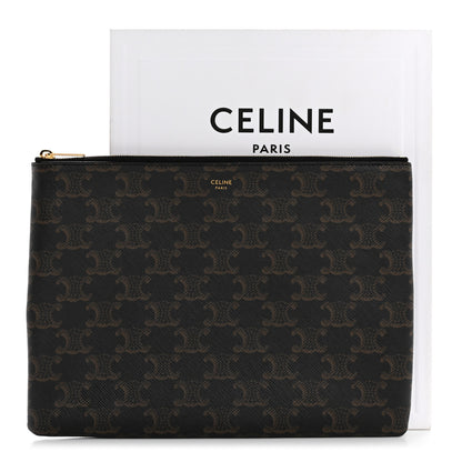 Celine Triomphe Canvas Pouch Black 7 of 7