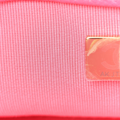 Chanel Shiny Caviar Quilted Small Chain Melody Flap Dark Pink 7 of 11