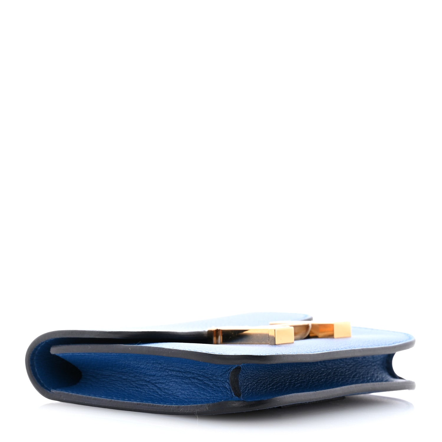 Hermes Evercolor Constance Slim Wallet Bleu France 5 of 8