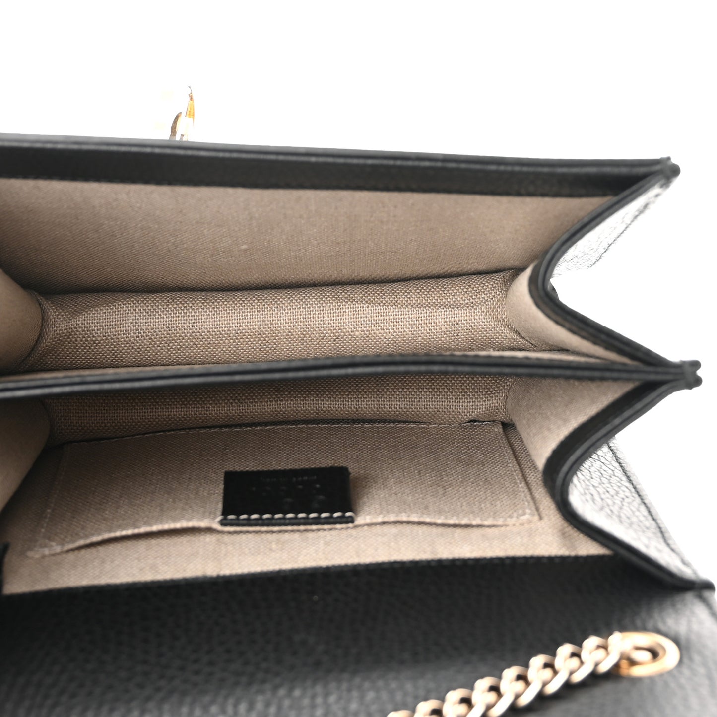 Dollar Calfskin Small Interlocking G Shoulder Bag Black