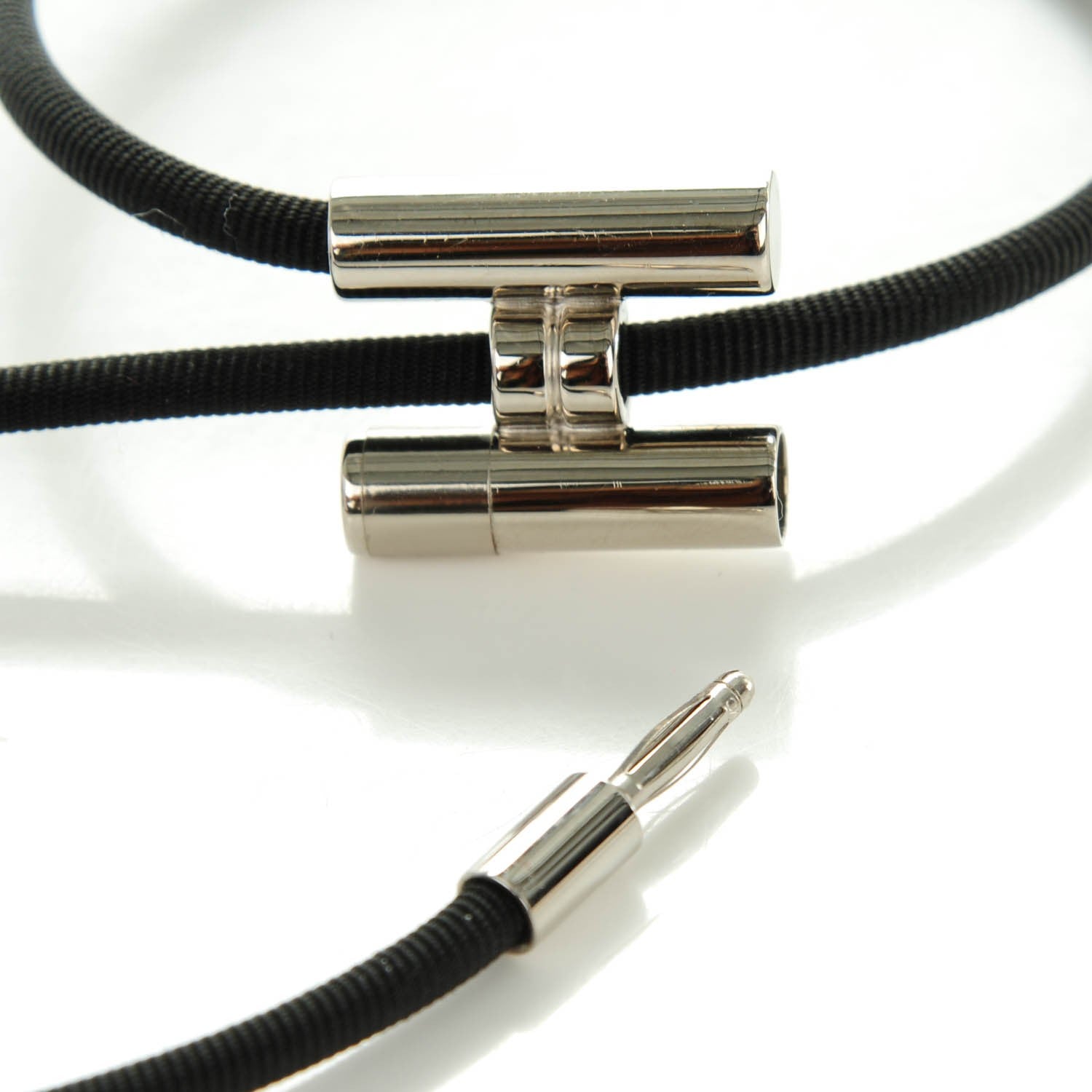 Hermes Double Wrap Cord Tournis Bracelet Black 5 of 7