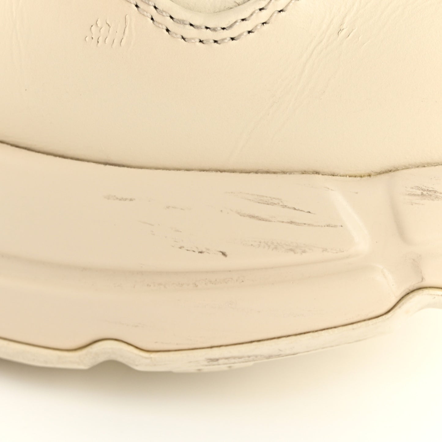 Calfskin Logo Womens Rhyton Sneakers 38 Ivory