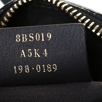 Fendi Glazed Fabric Vitello Century FF 1974 Stamp Patch Mini Camera Case Mogano Panna Black 7 of 12