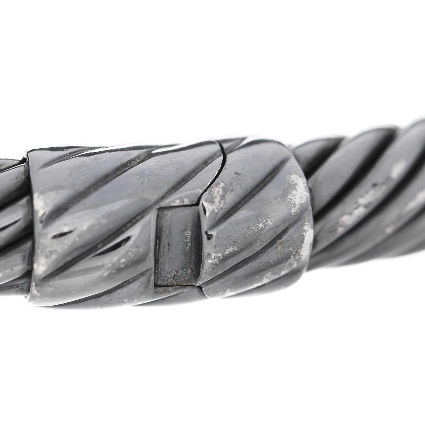 Blackened Sterling Silver Diamond Empire Cable Bracelet