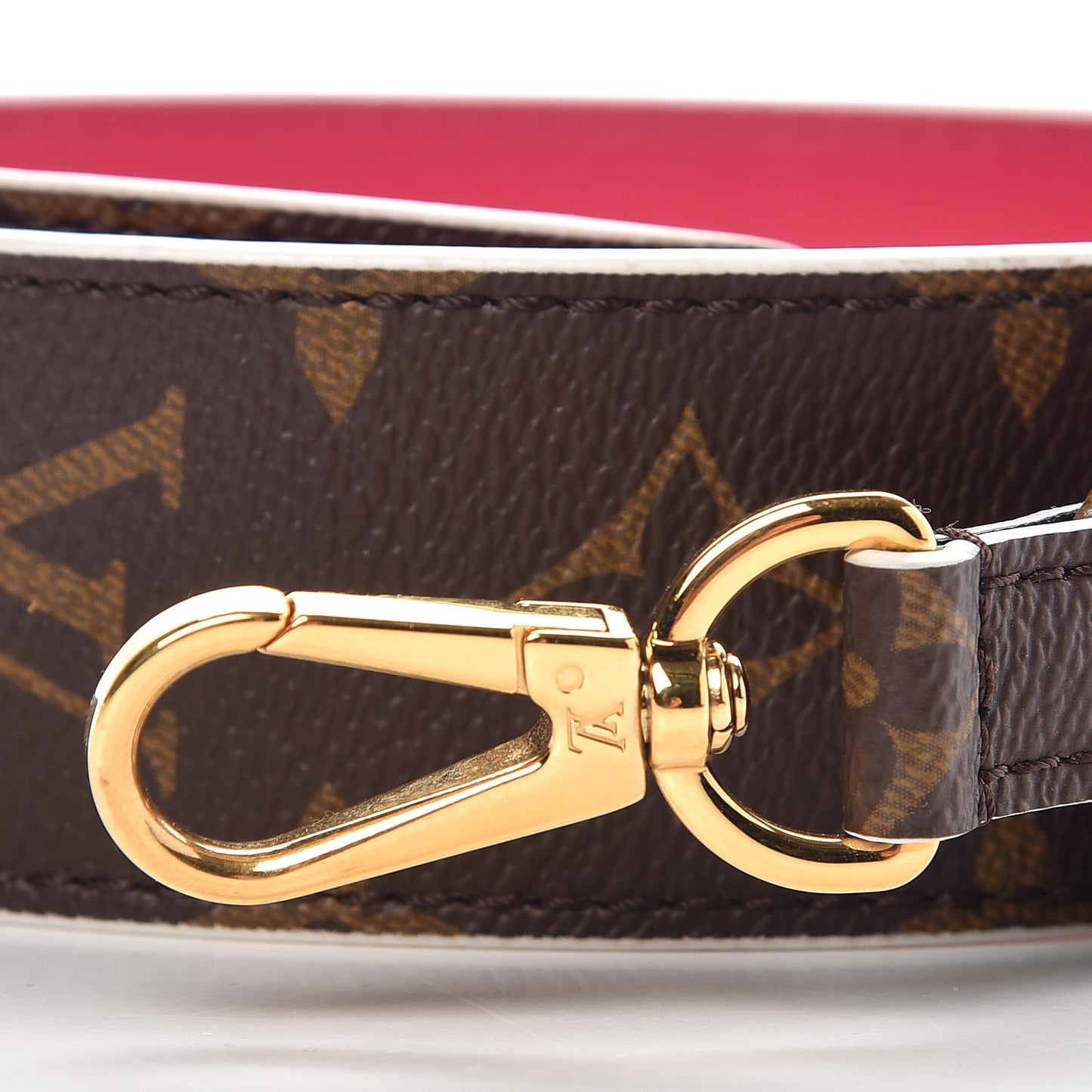 Monogram Bandouliere Shoulder Strap Hot Pink