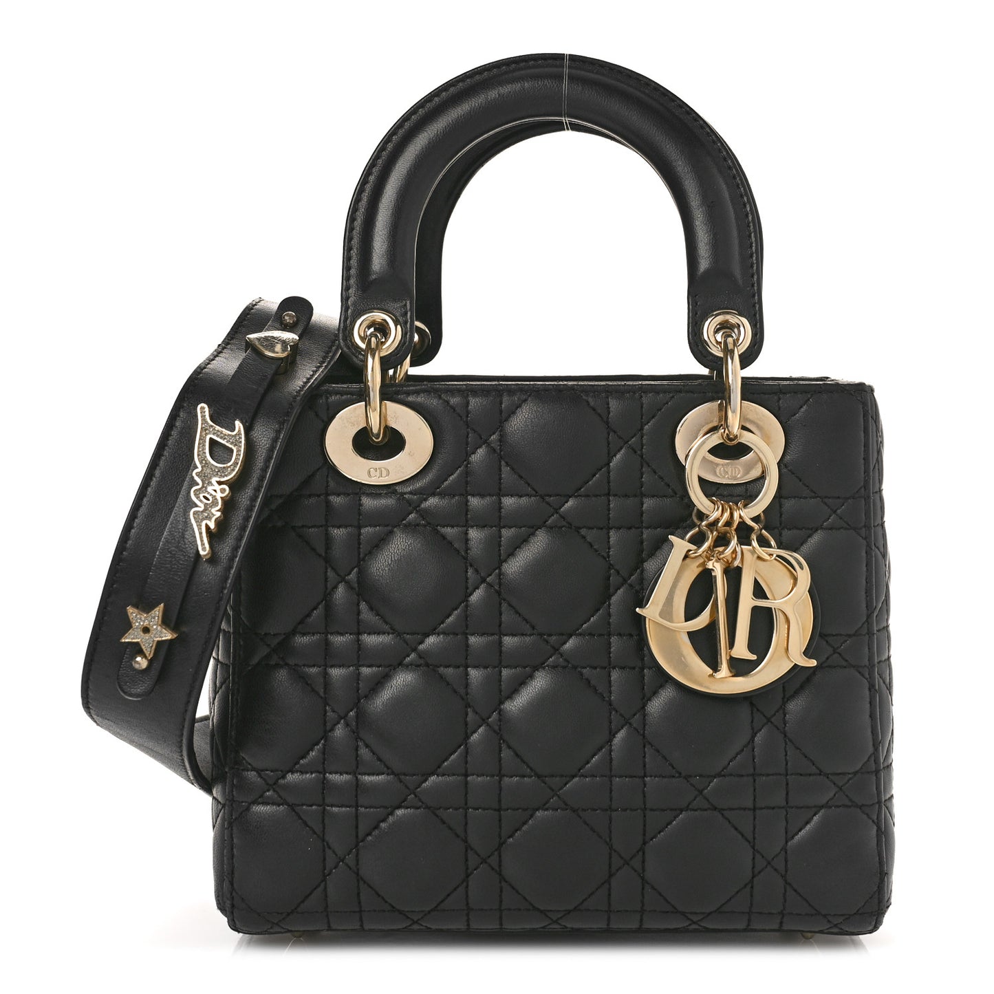 Lambskin Cannage Small My ABCDior Lady Dior Black