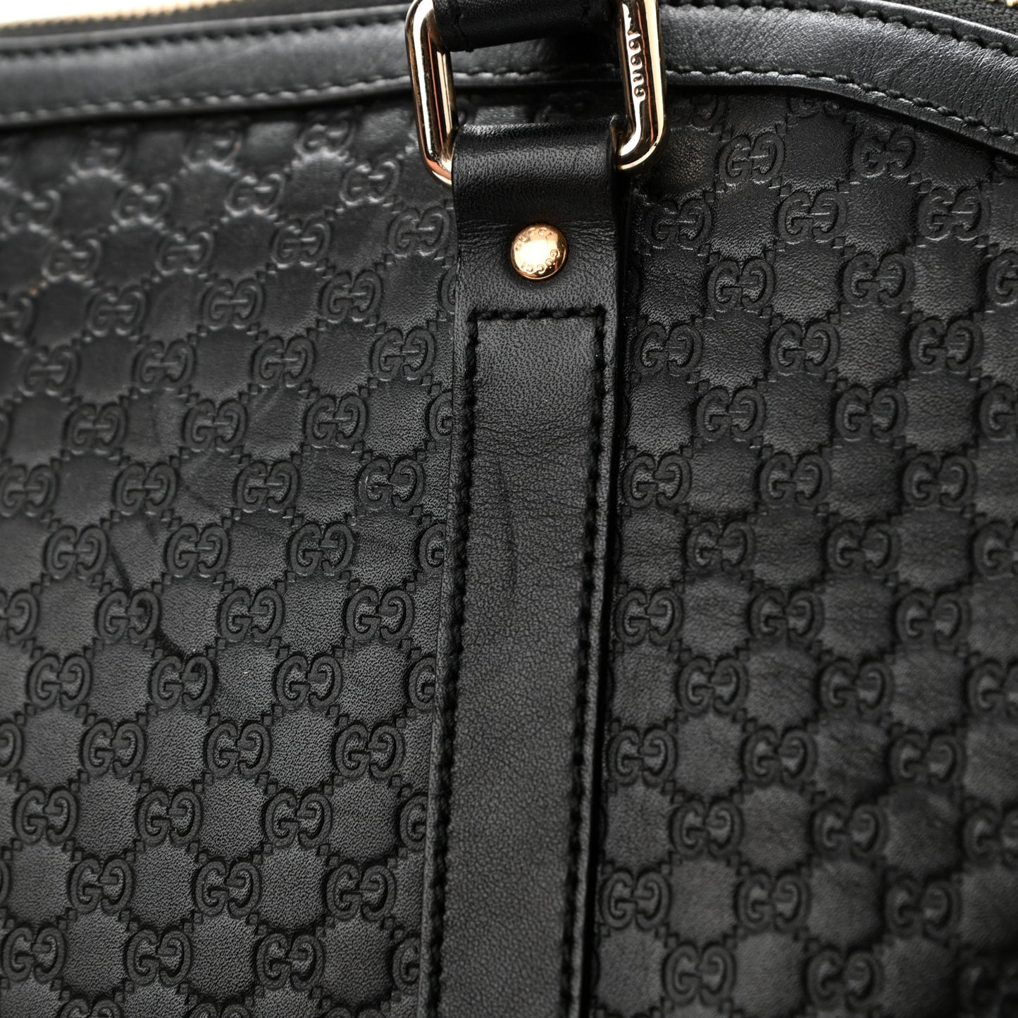 Soft Microguccissima Large Dome Satchel Black