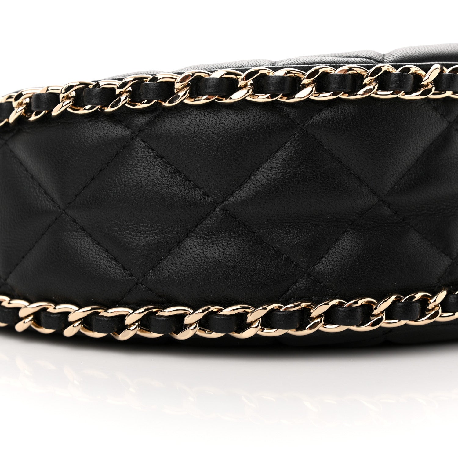 Chanel Lambskin Quilted Small Hobo Bag Black 9 of 10