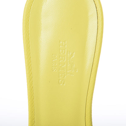 Hermes Epsom Oasis Sandals 37 Jaune Pollen 9 of 16
