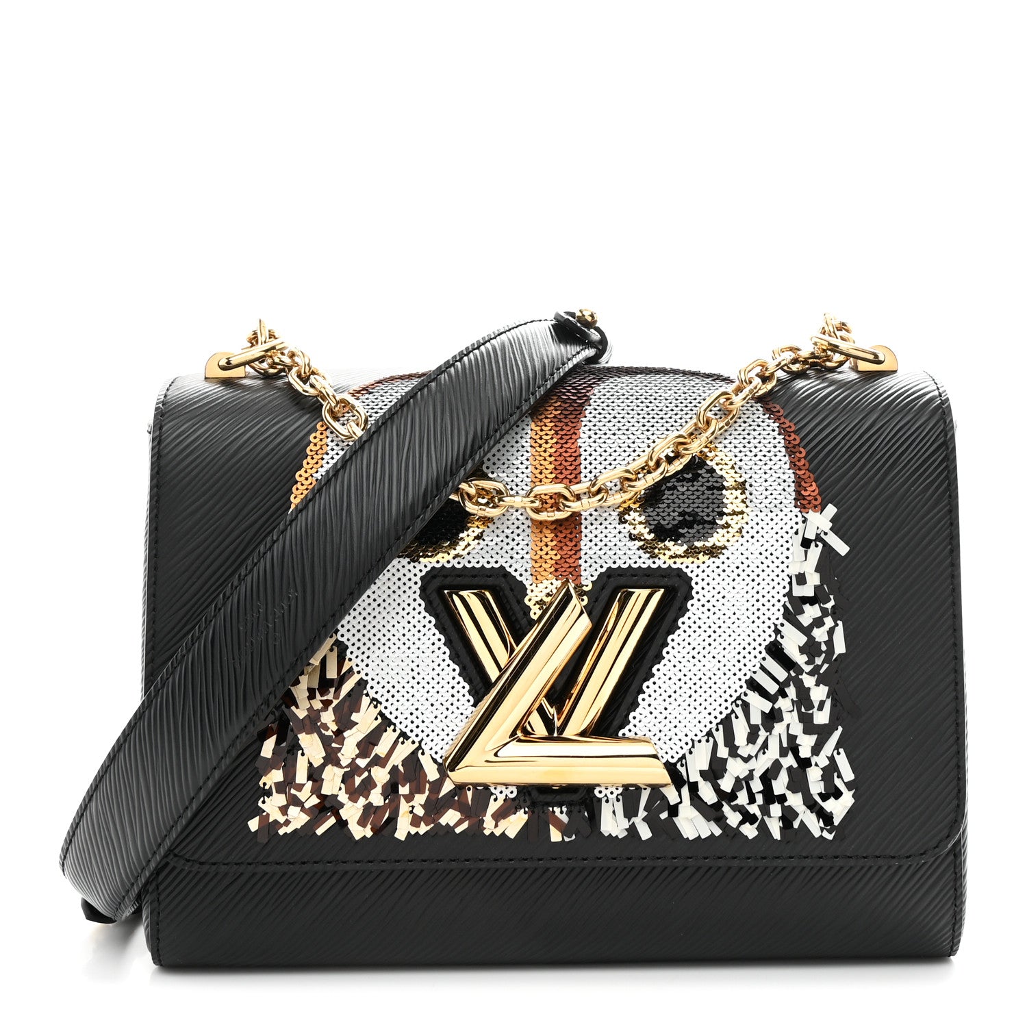 Louis Vuitton Epi Sequins Twist Shoulder Bag MM Black 1 of 12