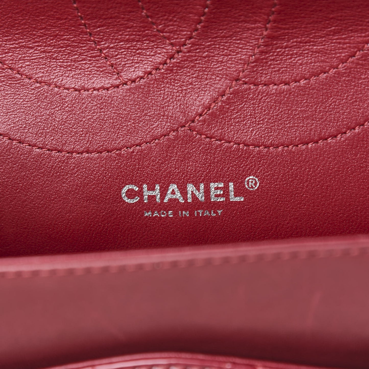 Distressed Patent Quilted 2.55 Reissue 227 Flap Red