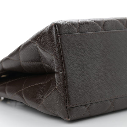 Chanel Caviar Quilted Shopper Tote Dark Brown 8 of 13