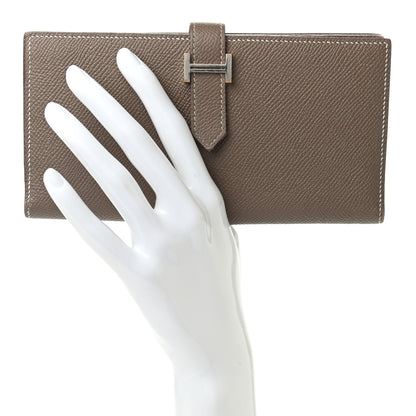 Hermes Epsom Bearn Gusset Wallet Etoupe 2 of 6