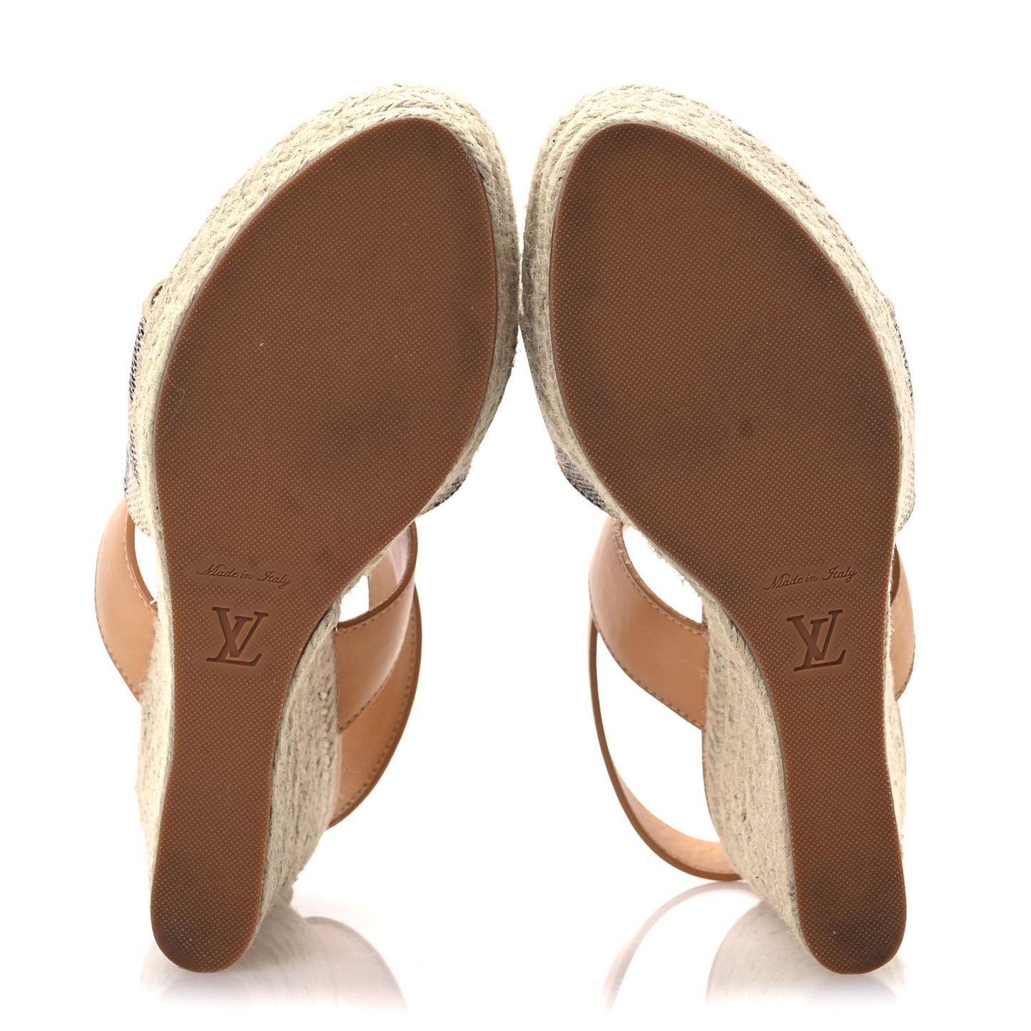 Damier Azur Starboard Wedges 38 Tan