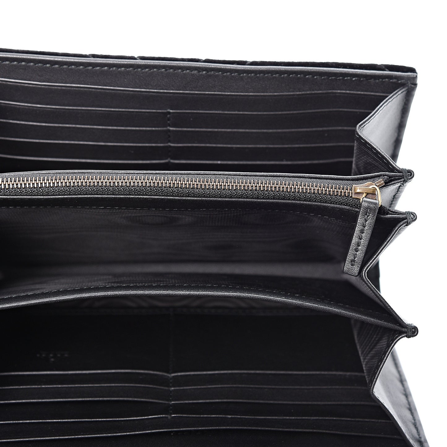 Velvet Matelasse GG Marmont Chain Wallet Black