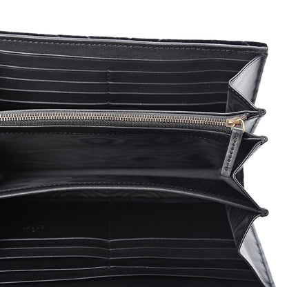 Gucci Velvet Matelasse GG Marmont Chain Wallet Black 4 of 9
