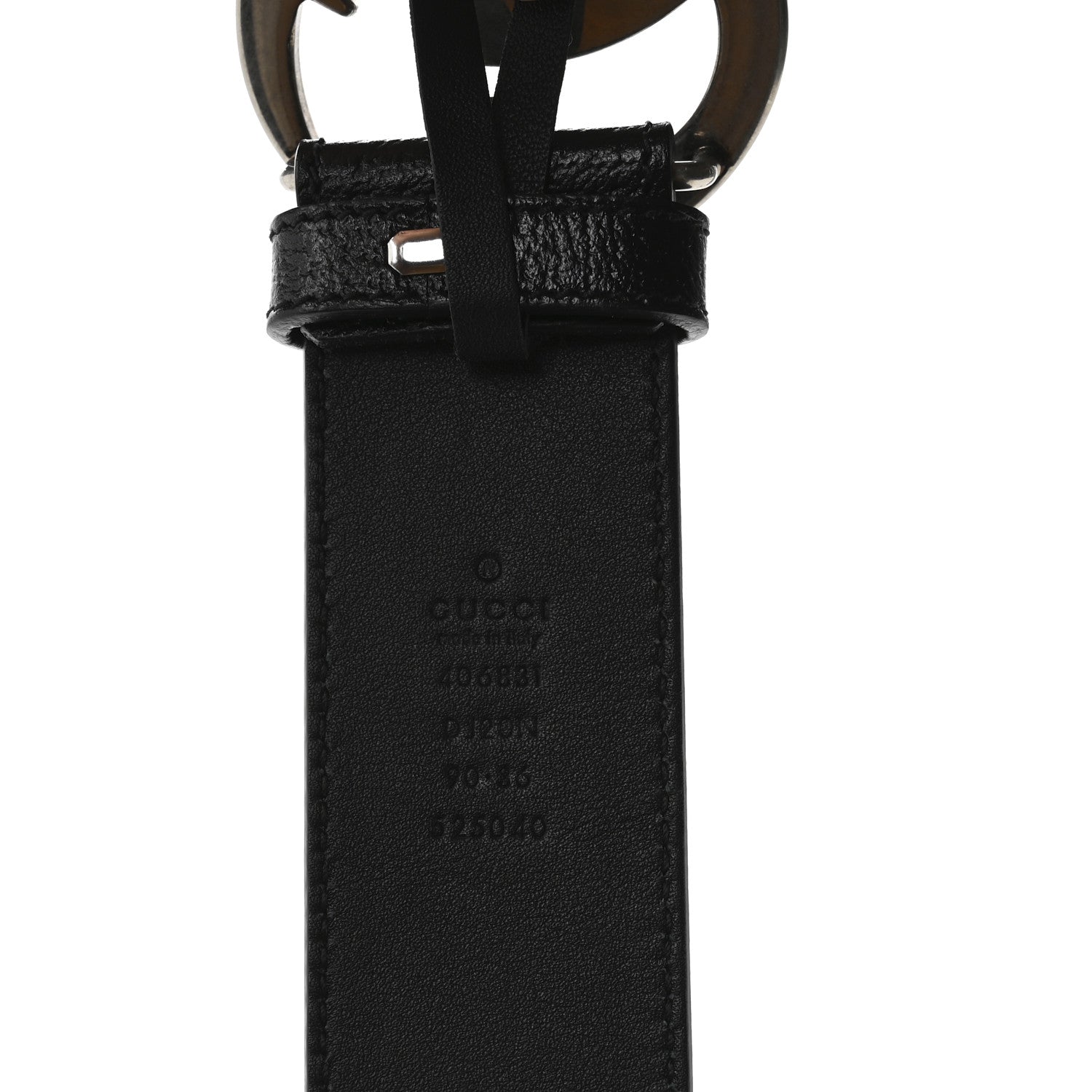Gucci Textured Calfskin Double G 40mm Belt 90 36 Black 3 of 4