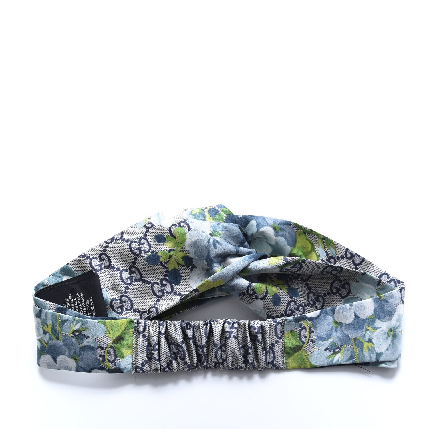 Gucci Silk Monogram Blooms Print Headband Blue 2 of 5