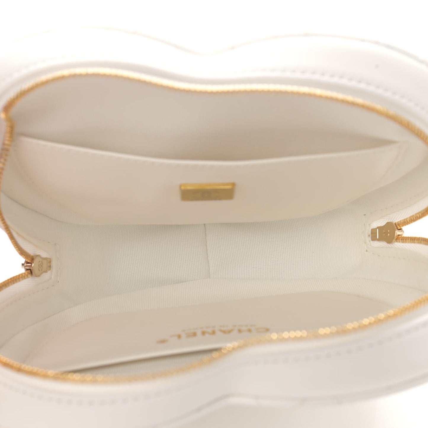 Lambskin Quilted CC In Love Heart Bag White
