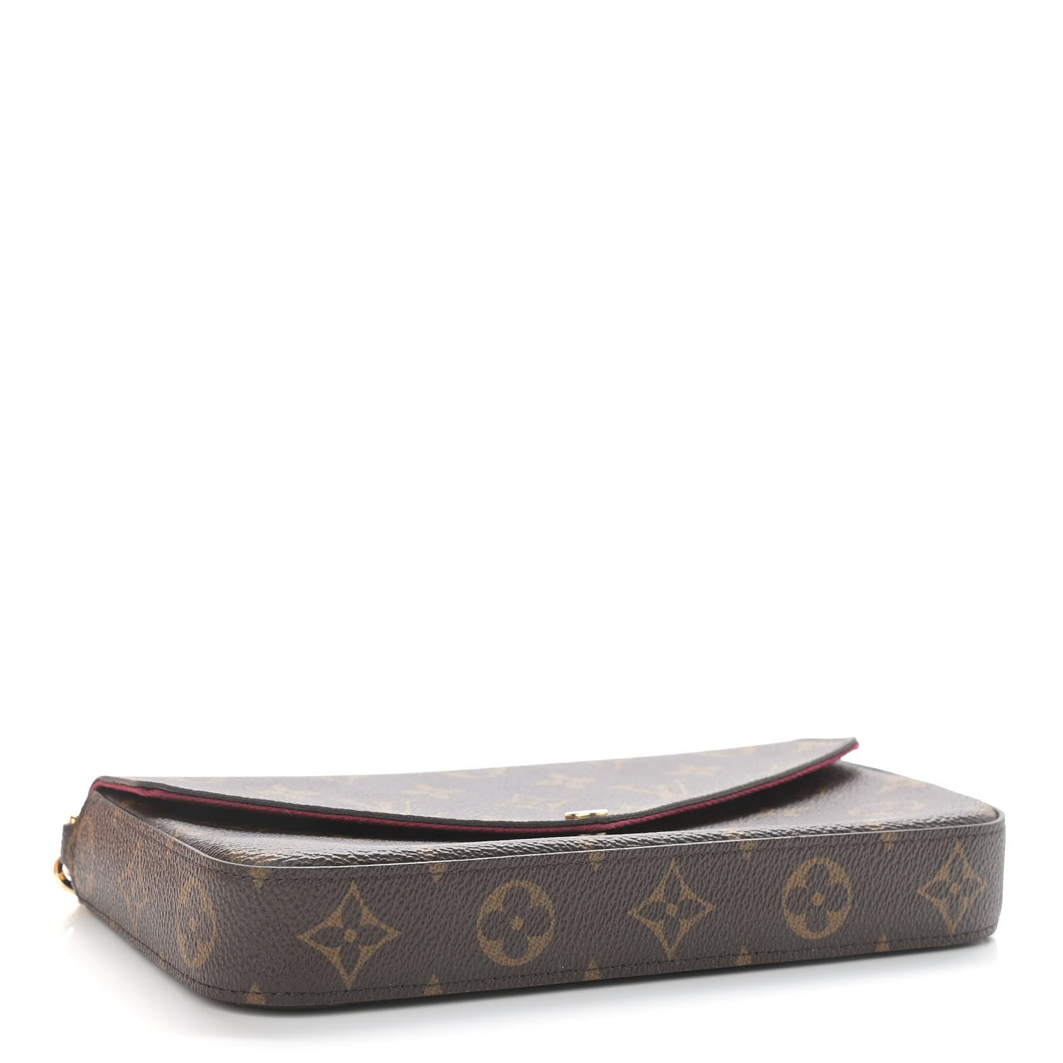Louis Vuitton Monogram Pochette Felicie Chain Wallet Fuchsia 4 of 14