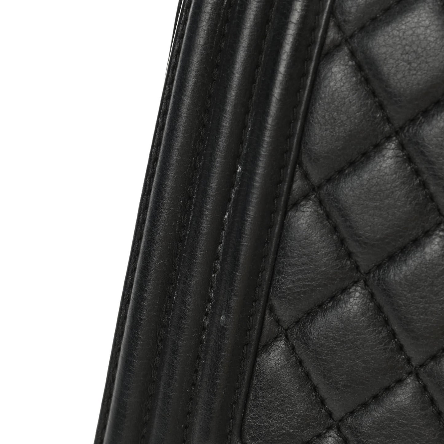 Calfskin Quilted Medium Boy Flap Black