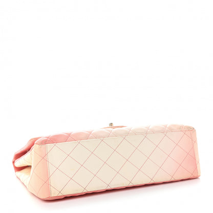 Chanel Lambskin Degrade Quilted Maxi Single Flap Pink 4 of 11