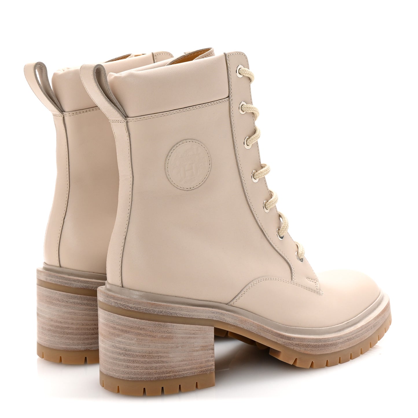 Calfskin Bridge Ankle Boots 38 Beige Grege 38 Beige Grege