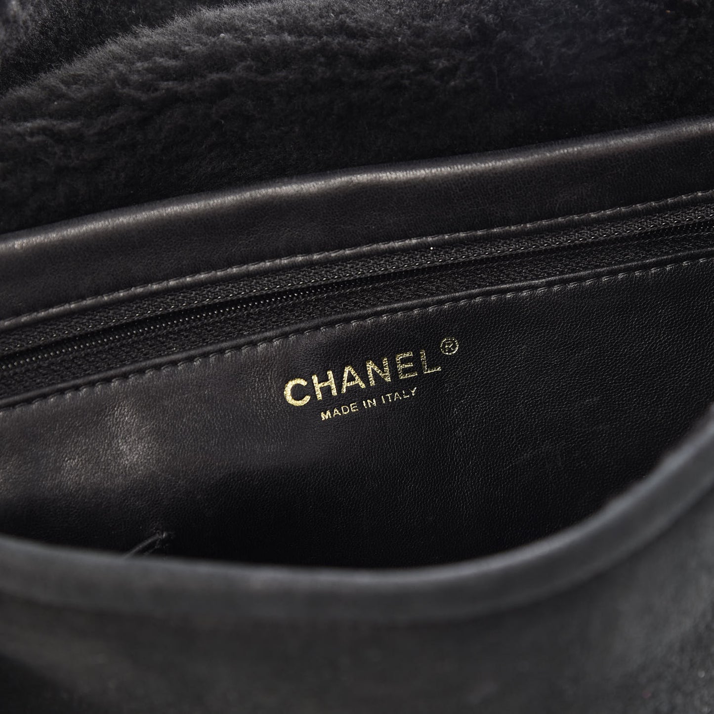 Suede Sparkling Winter Messenger Black