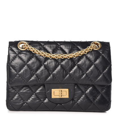 Chanel Aged Calfskin Quilted 50th Anniversary 2.55 Reissue 224 Flap Black 1 of 11