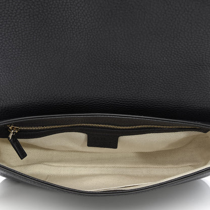 Gucci Pebbled Calfskin Medium Soho Flap Crossbody Black 5 of 9