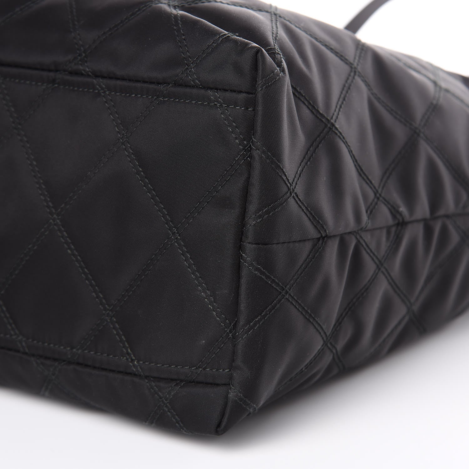 Prada Tessuto Nylon Quilted Shopping Tote Black 9 of 11