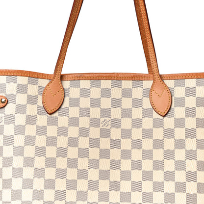 Louis Vuitton Damier Azur Neo Neverfull MM Rose Ballerine 7 of 16