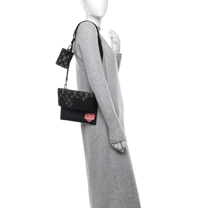 Louis Vuitton X NIGO Taurillon Monogram Denim Trio Messenger 2 of 11