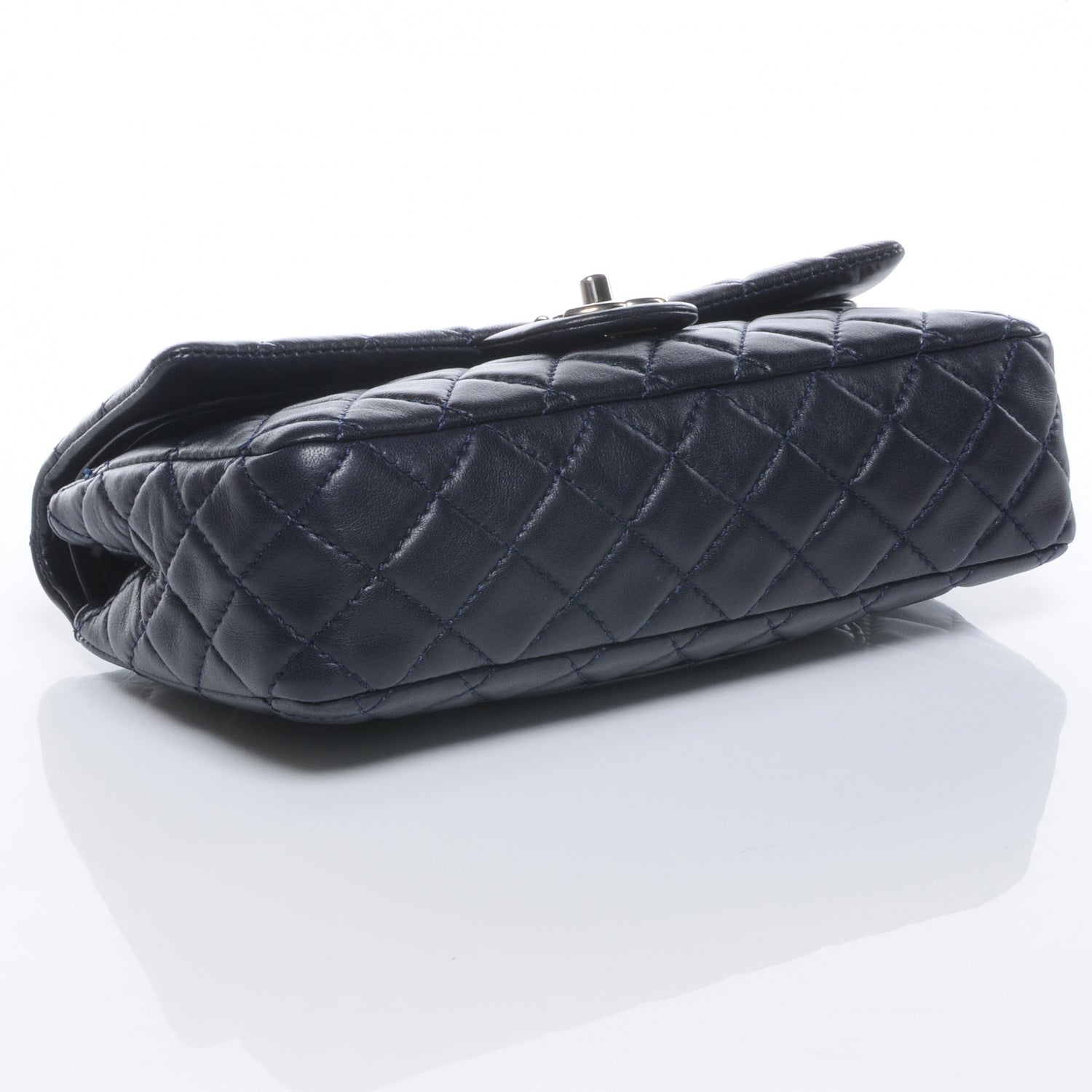 Chanel Lambskin Medium Double Flap Navy 4 of 8