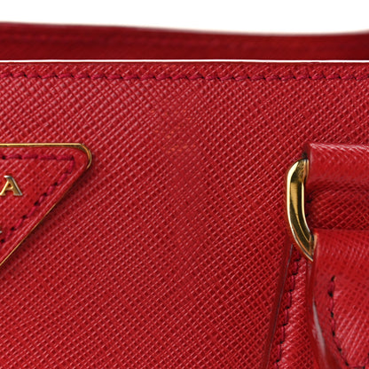 Prada Saffiano Lux Medium Tote Fuoco 18 of 19