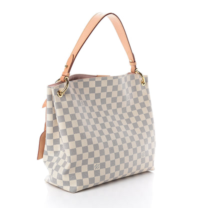 Louis Vuitton Damier Azur Graceful PM Rose Ballerine 2 of 8