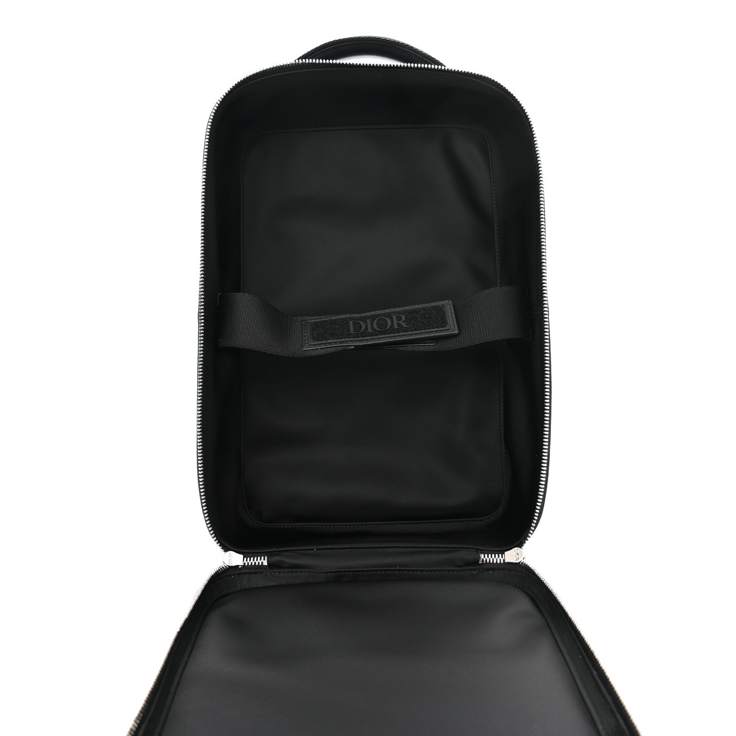 Christian Dior Calfskin Oblique Galaxy Perforated Marsupio World Tour Pelle Sling Black White 5 of 10
