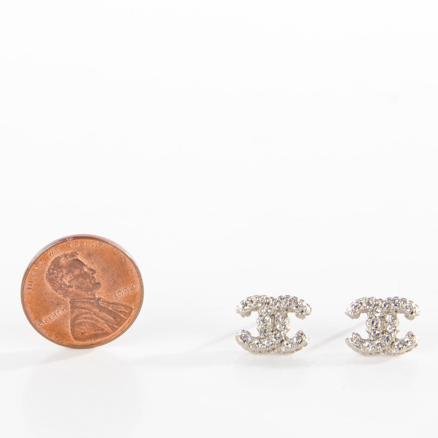 Crystal Timeless CC Earrings Silver